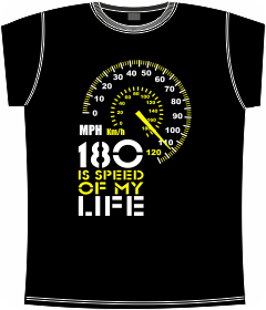 Прикольные футболки: speed of life black 